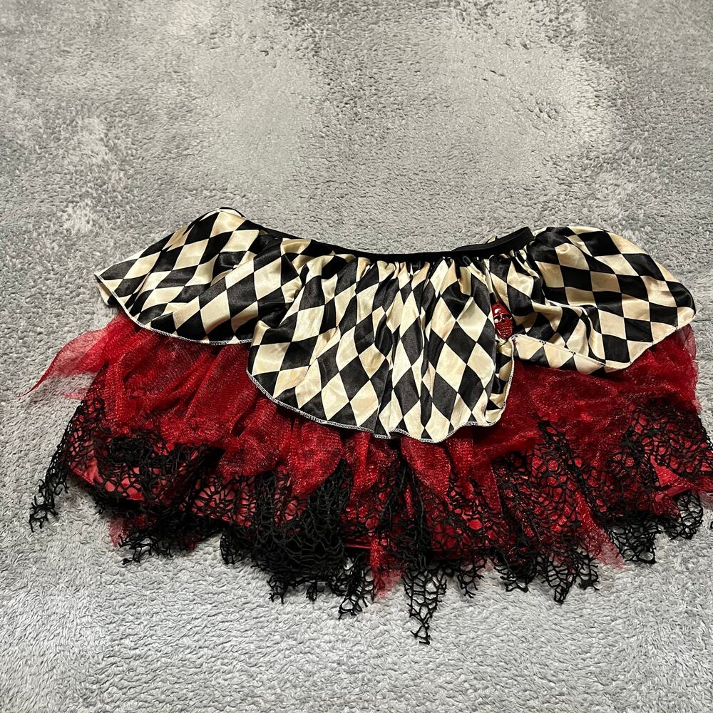Amscan Harley Quinn Tutu Skirt Womens Costume Plaid